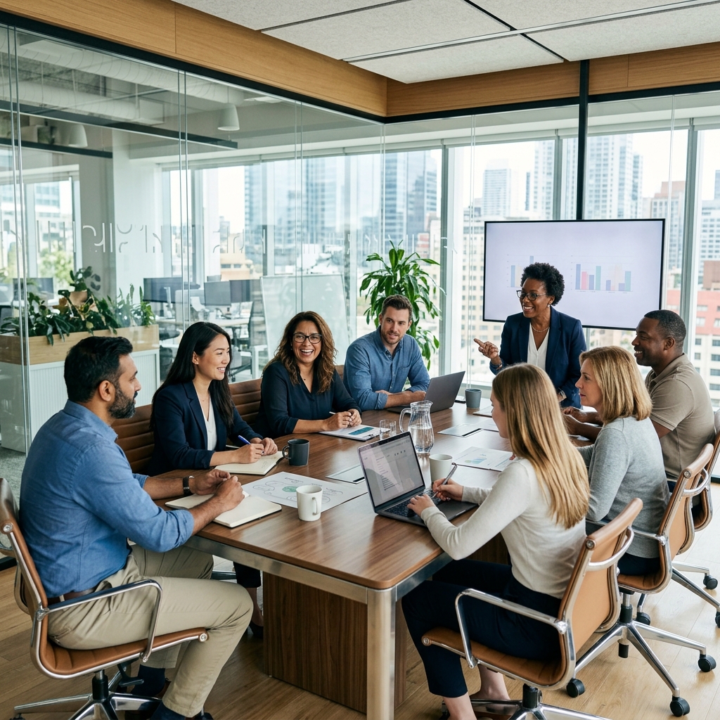Collaborative team meeting